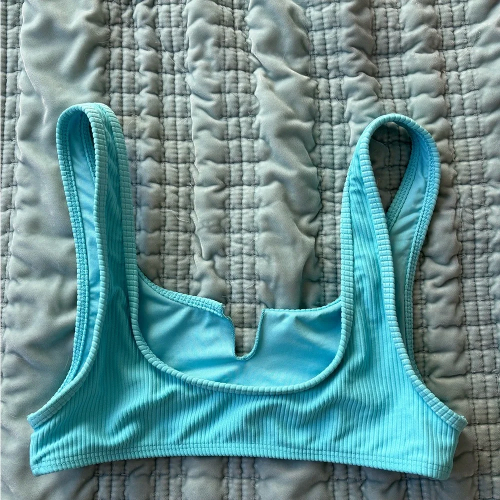 Frankie's Bikinis Aqua Blue Top